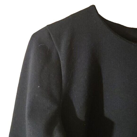 J.CREW XS Black Peplum Zipper Back Business Casual Preppy Shirt - Picture 2 of 5